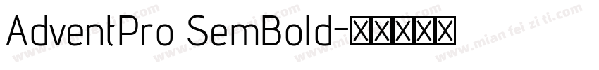 AdventPro SemBold字体转换
